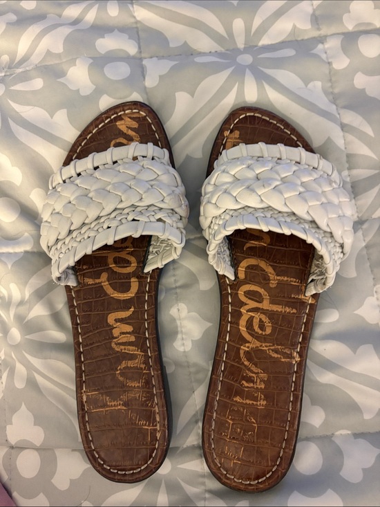 Sam Edelman Shoes - Women’s White Braided Slide Sandals - Sam Edelman Style 41/10